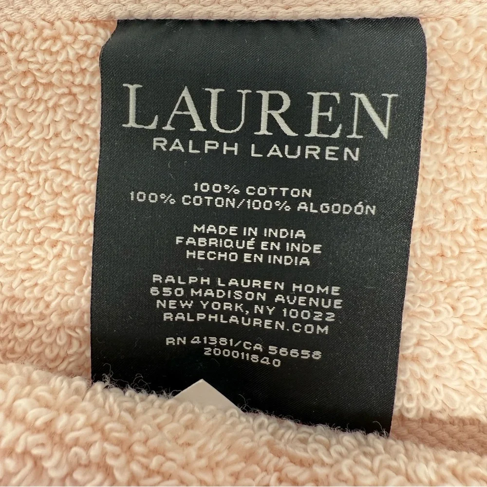 Lauren Ralph Lauren Wescott light pink Hand Towel cotton NWT